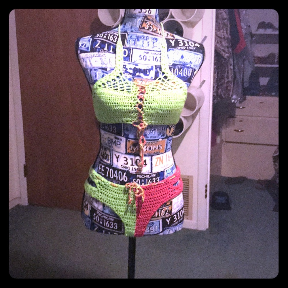 Crochet G-string swim suit